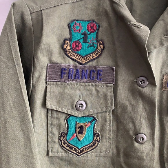 True Vintage Women’s OD Green Uniform Blouse - Picture 2 of 8